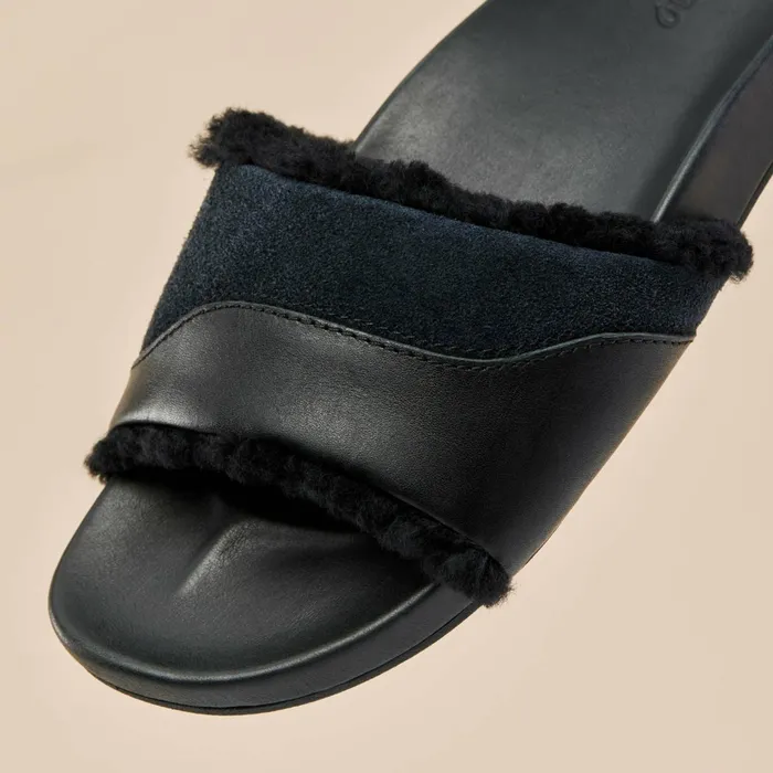 Warm Weather Women Olukai Hala Slide Slide Slipper Sandals 8211 Black