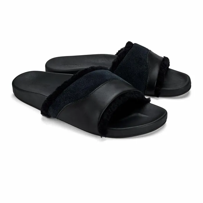Warm Weather Women Olukai Hala Slide Slide Slipper Sandals 8211 Black