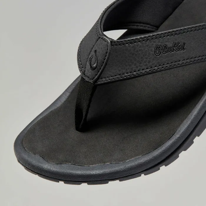 WaterFriendly Men Olukai Ohana Best Selling Beach Sandals 8211 Black