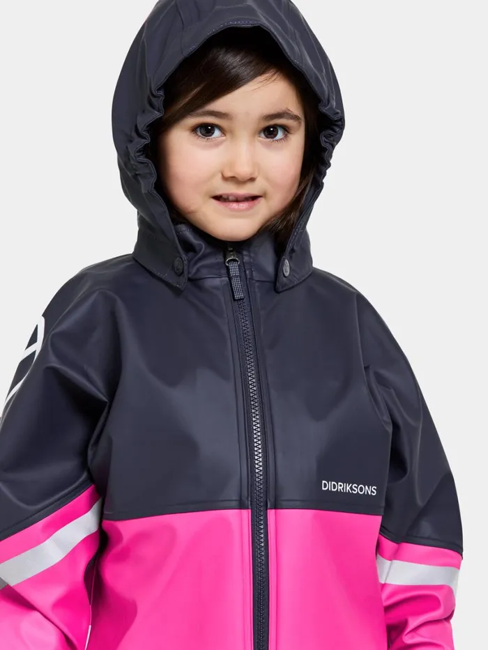 Waterman Kid039s Set Classic Plastic Pink Kids Didriksons Unlined Rain Set
