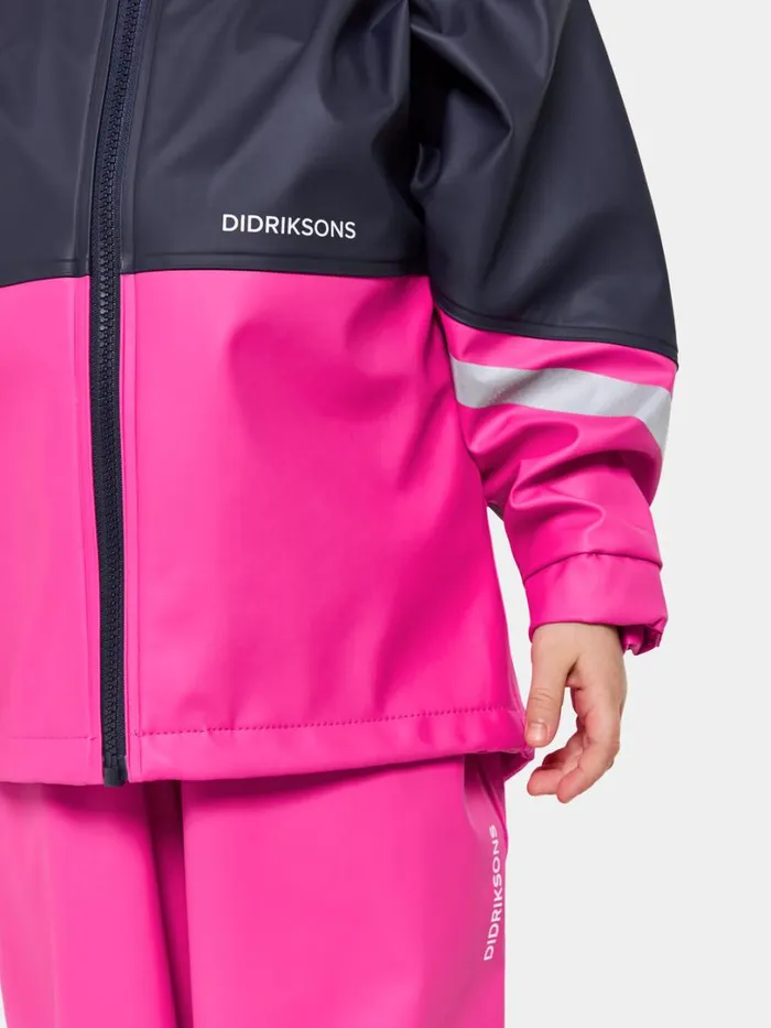 Waterman Kid039s Set Classic Plastic Pink Kids Didriksons Unlined Rain Set