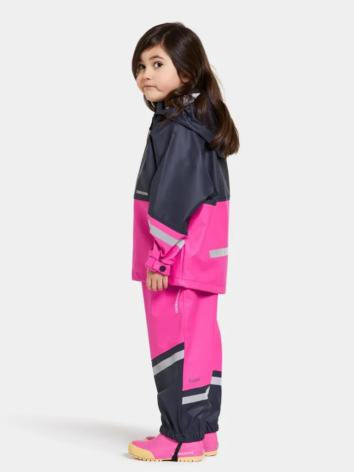 Waterman Kid039s Set Classic Plastic Pink Kids Didriksons Unlined Rain Set