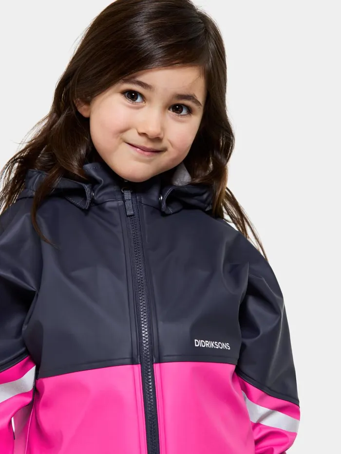 Waterman Kid039s Set Classic Plastic Pink Kids Didriksons Unlined Rain Set