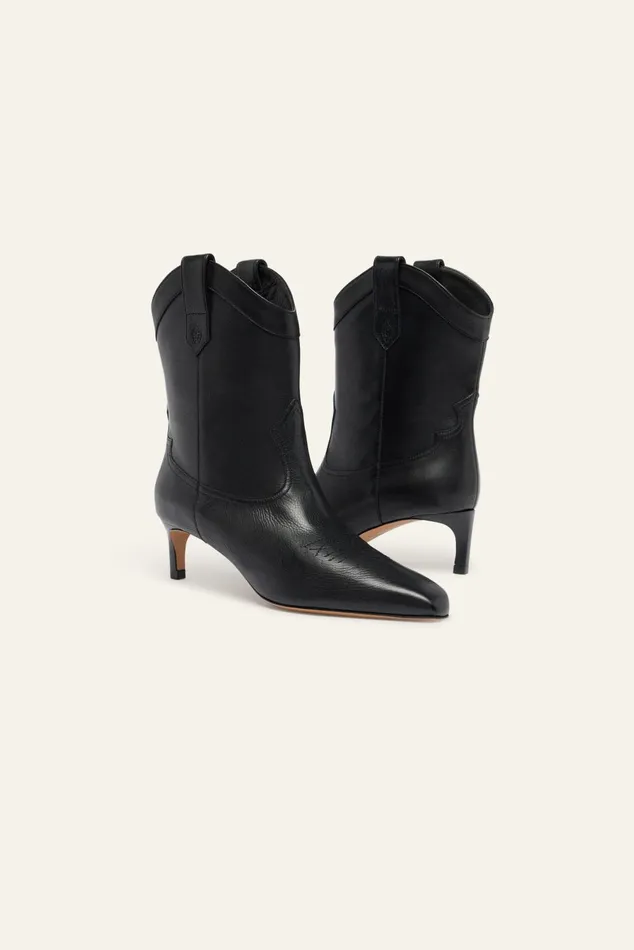 WesternStyle Ankle Boots Ciago Black Women Baandsh Shoes