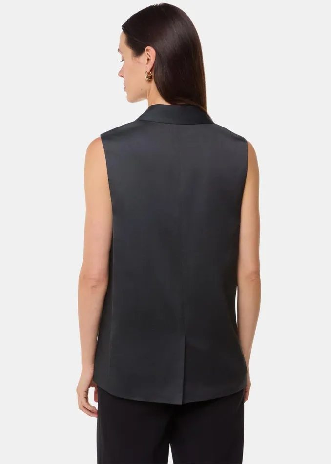 Whistles Coats and Jackets Black Hilda Tuxe Tailored Waistcoat 8211 Women