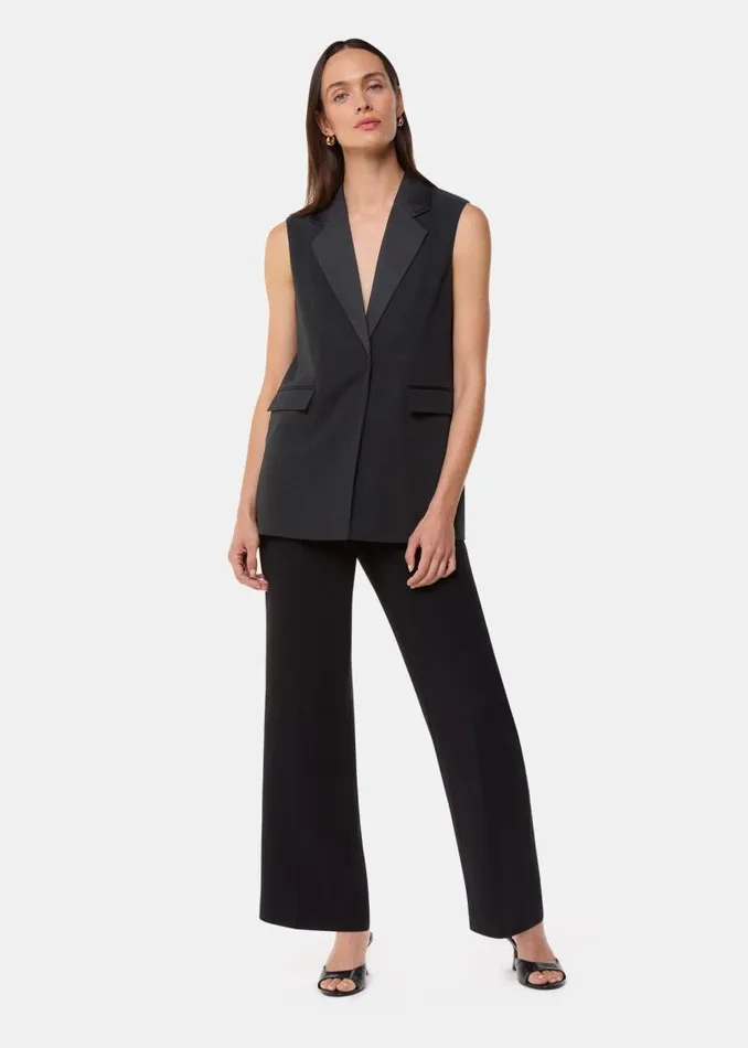 Whistles Coats and Jackets Black Hilda Tuxe Tailored Waistcoat 8211 Women
