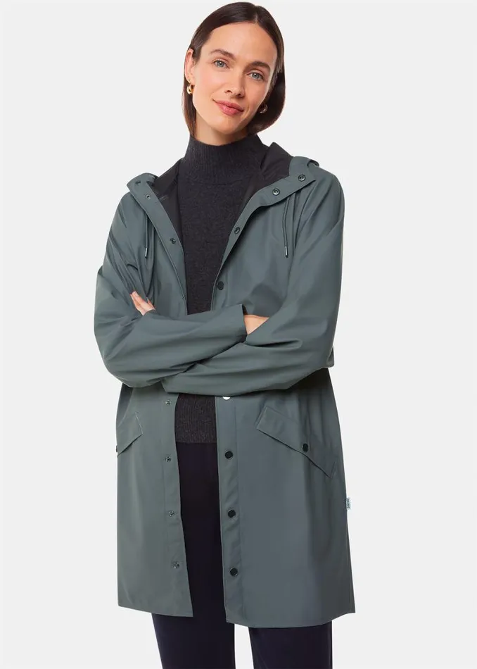 Whistles Coats and Jackets Dark Grey Rains Long Jacket 8211 Women