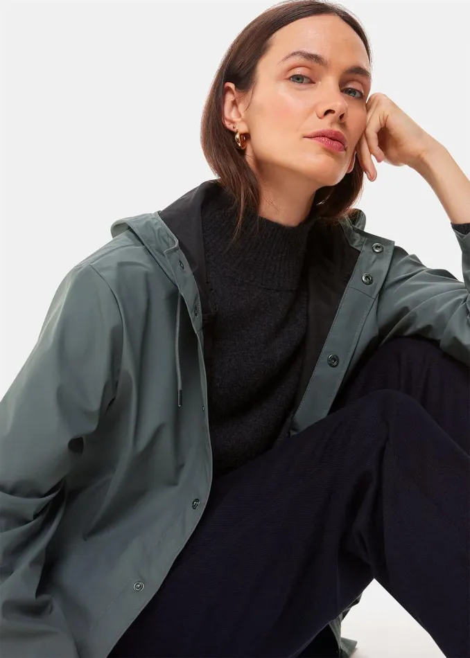Whistles Coats and Jackets Dark Grey Rains Long Jacket 8211 Women