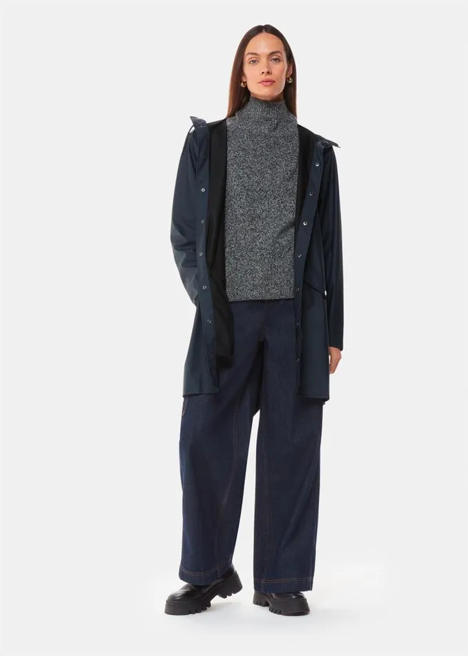 Whistles Coats and Jackets Navy Rains Long Jacket 8211 Women
