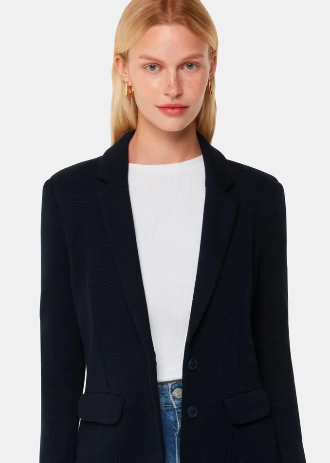 Whistles Coats and Jackets Navy Slim Jersey Jacket 8211 Women