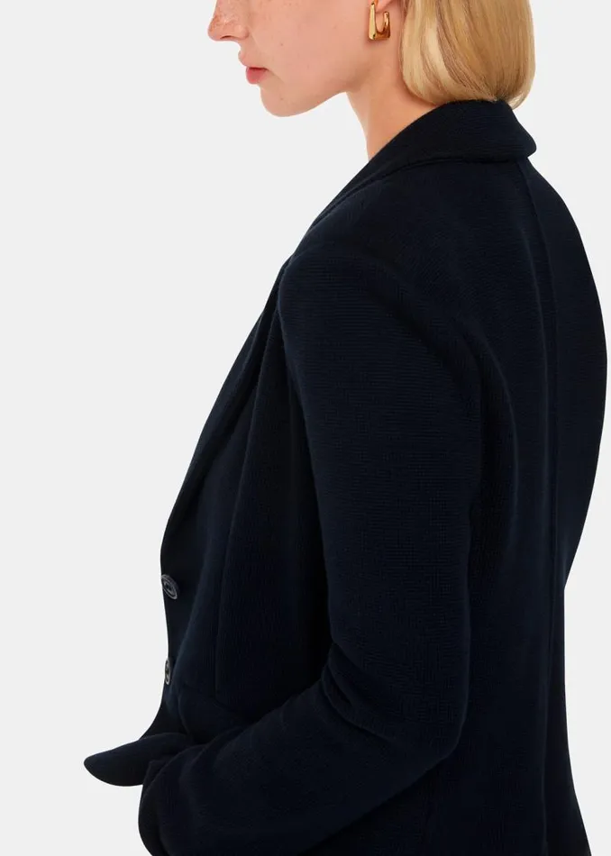 Whistles Coats and Jackets Navy Slim Jersey Jacket 8211 Women
