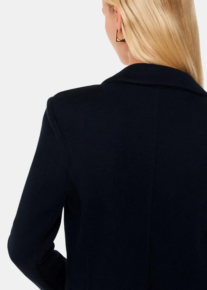 Whistles Coats and Jackets Navy Slim Jersey Jacket 8211 Women