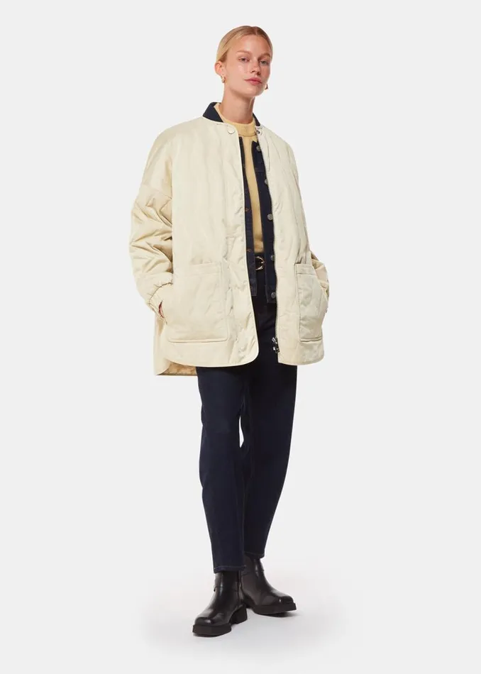 Whistles Coats and Jackets Neutral Esther Quilted Coat 8211 Women