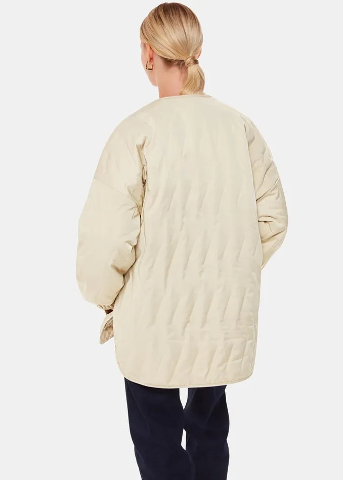Whistles Coats and Jackets Neutral Esther Quilted Coat 8211 Women