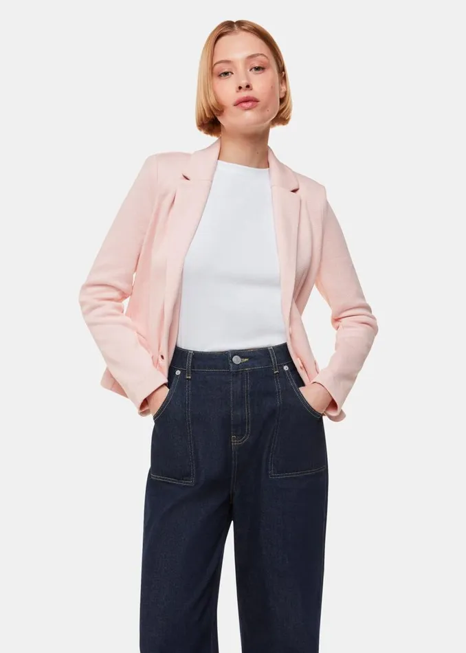 Whistles Coats and Jackets Pink Slim Fit Jersey Jacket 8211 Women