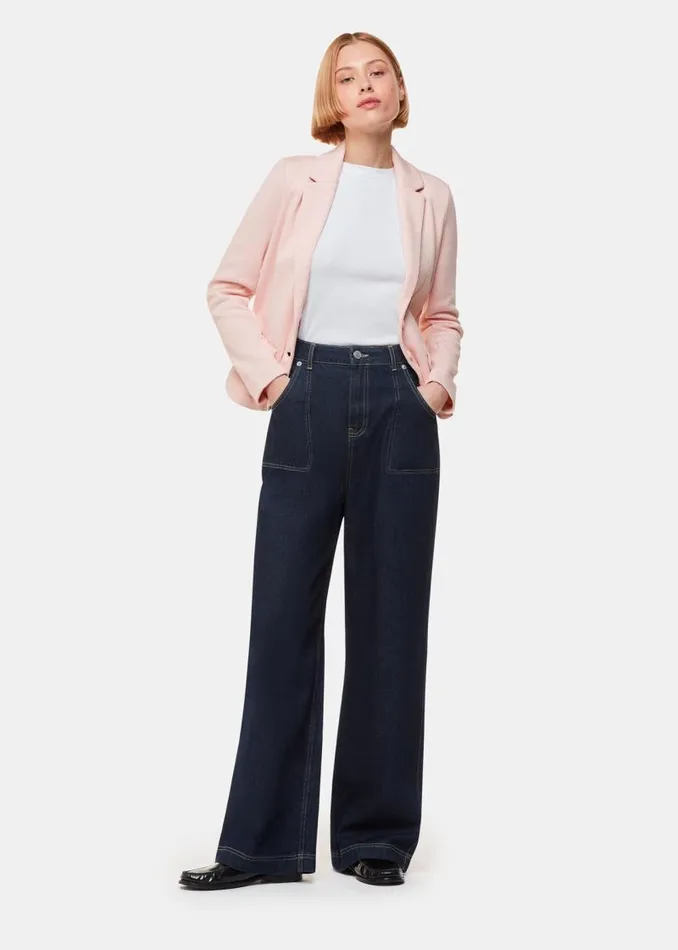 Whistles Coats and Jackets Pink Slim Fit Jersey Jacket 8211 Women