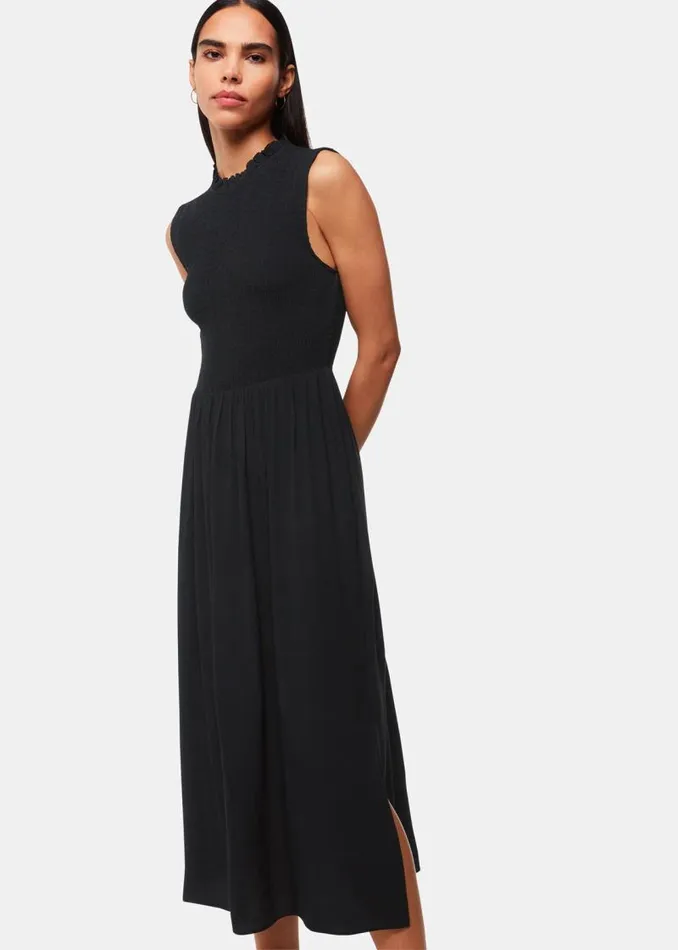 Whistles Dresses Black Heidi Shirred Bodice Dress 8211 Women