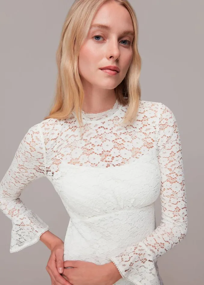 Whistles Dresses Ivory Frances Lace Wedding Dress 8211 Women
