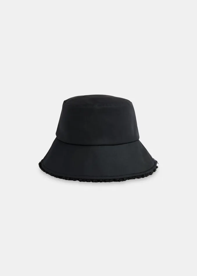 Whistles Hats Gloves and Scarves Black Reversible Borg Bucket Hat 8211 Women