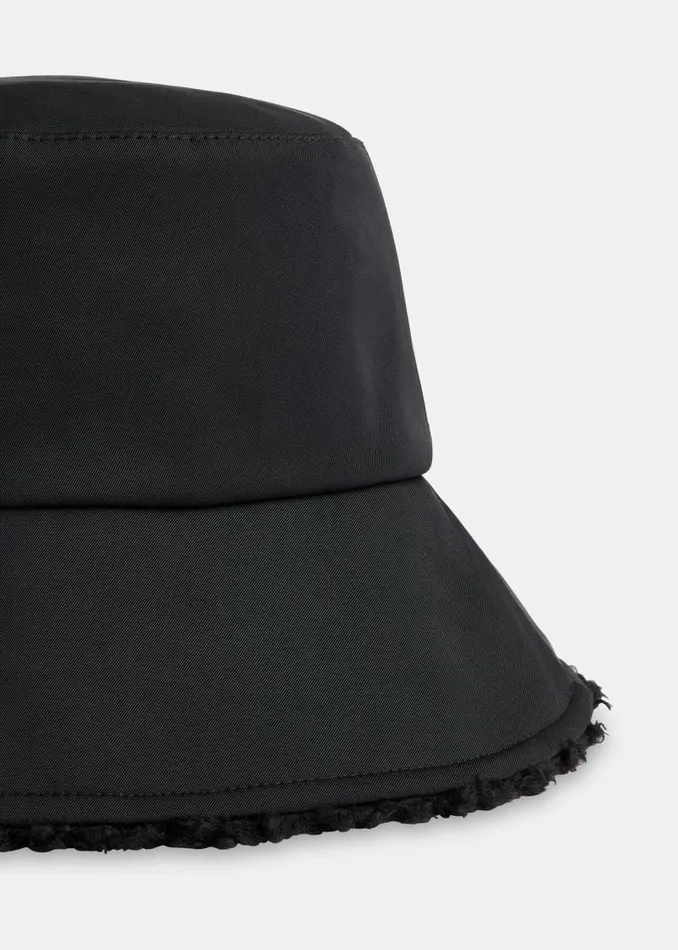 Whistles Hats Gloves and Scarves Black Reversible Borg Bucket Hat 8211 Women
