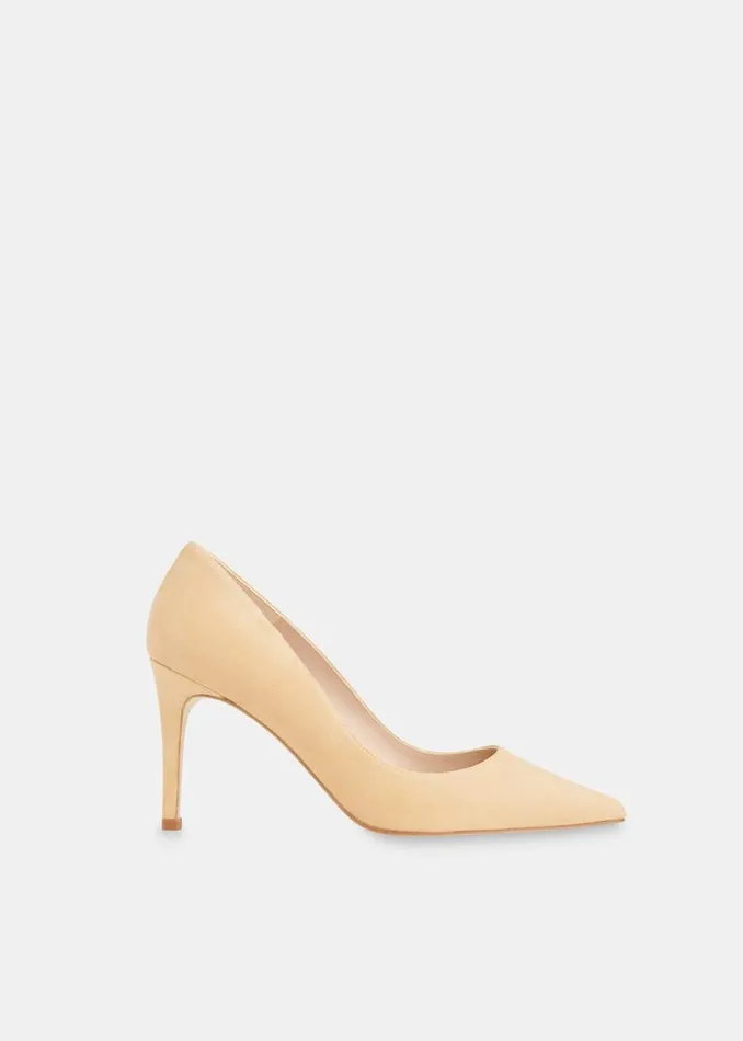 Whistles Heels Beige Corie Suede Heeled Pump 8211 Women
