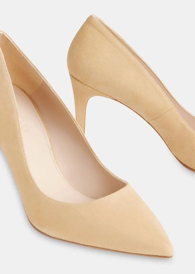 Whistles Heels Beige Corie Suede Heeled Pump 8211 Women