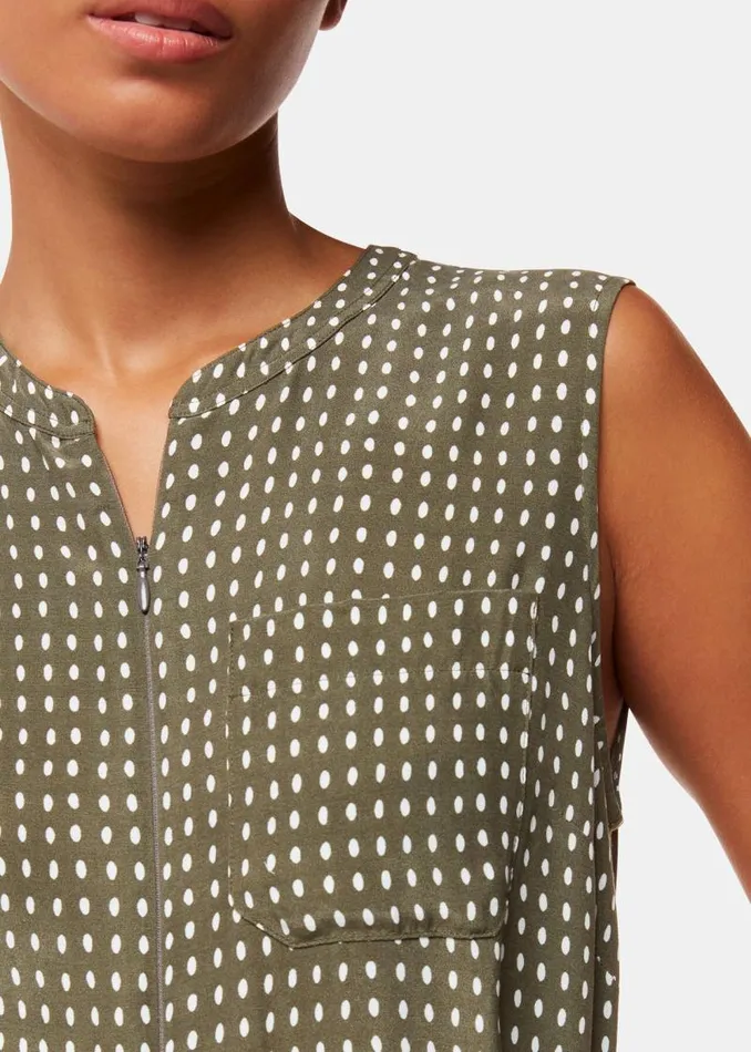 Whistles Jumpsuits Khaki Oval Spot Josie Jumpsuit 8211 Women