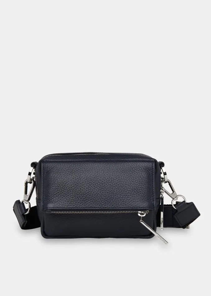 Whistles Leather Navy Bibi Crossbody Bag 8211 Women