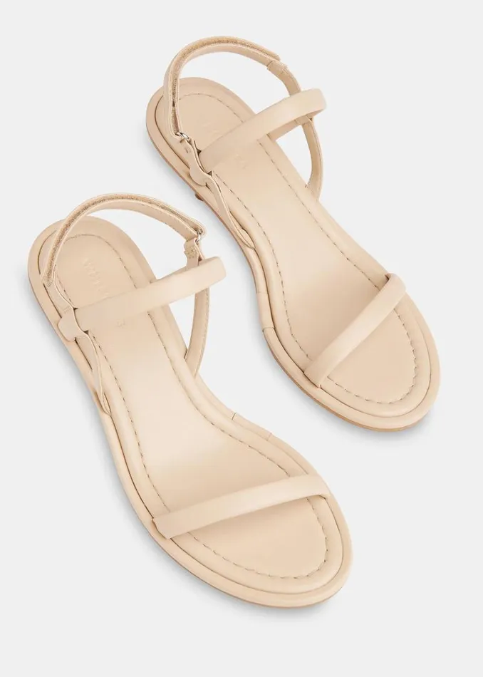 Whistles Leather Neutral Enslee Heeled Sandal 8211 Women