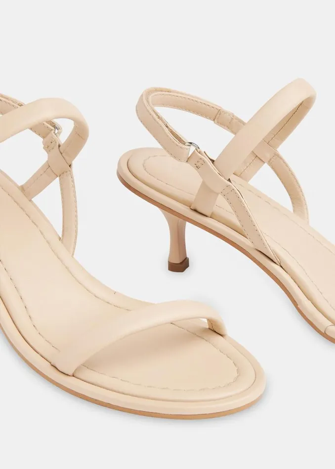Whistles Leather Neutral Enslee Heeled Sandal 8211 Women