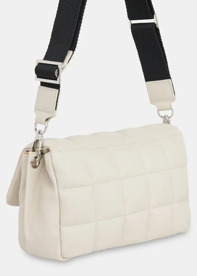 Whistles Leather Stone Ellis Quilted Crossbody Bag 8211 Women