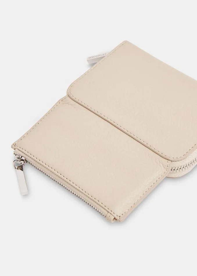 Whistles Leather Taupe Bibi Zip Purse 8211 Women