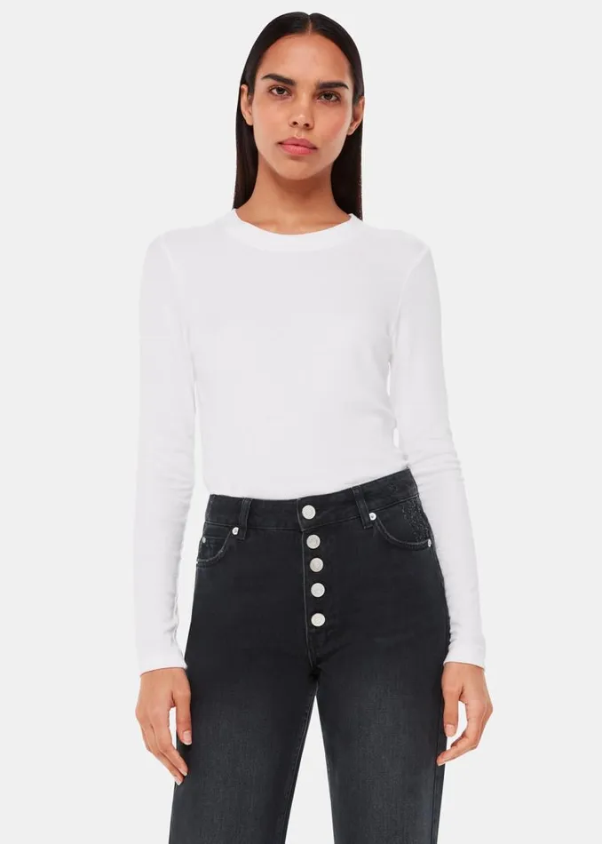 Whistles Pants Black Authentic Hollie Button Jean 8211 Women