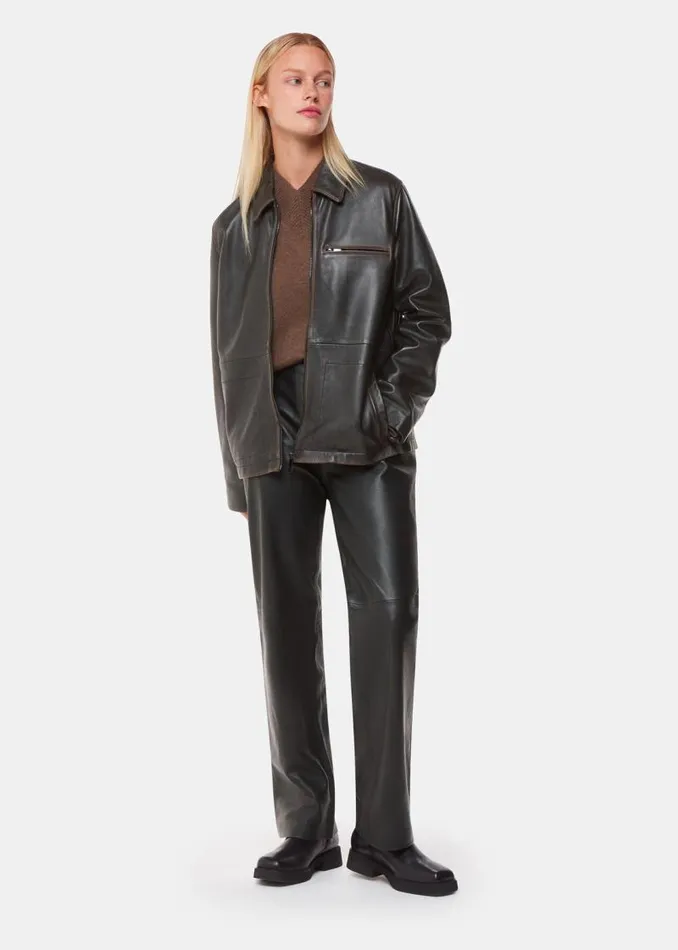 Whistles Pants Black Ultimate Leather Pants 8211 Women