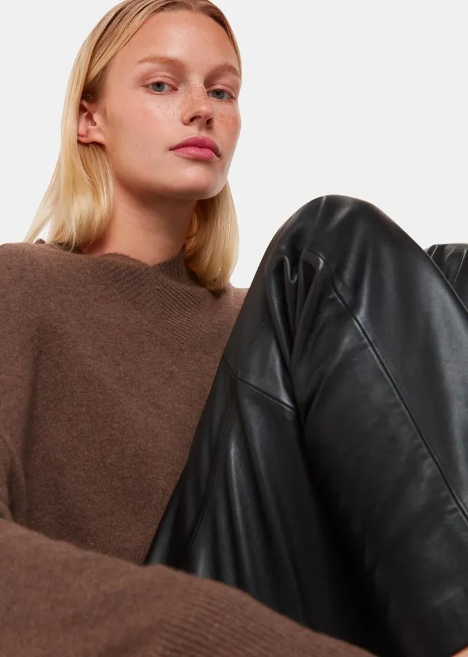 Whistles Pants Black Ultimate Leather Pants 8211 Women