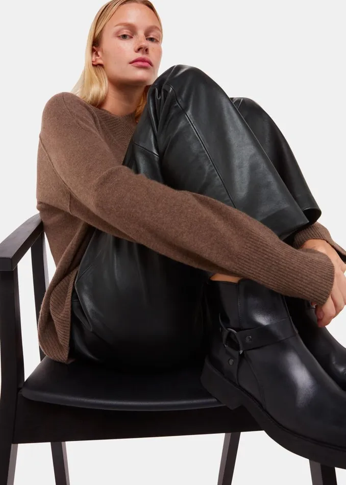 Whistles Pants Black Ultimate Leather Pants 8211 Women