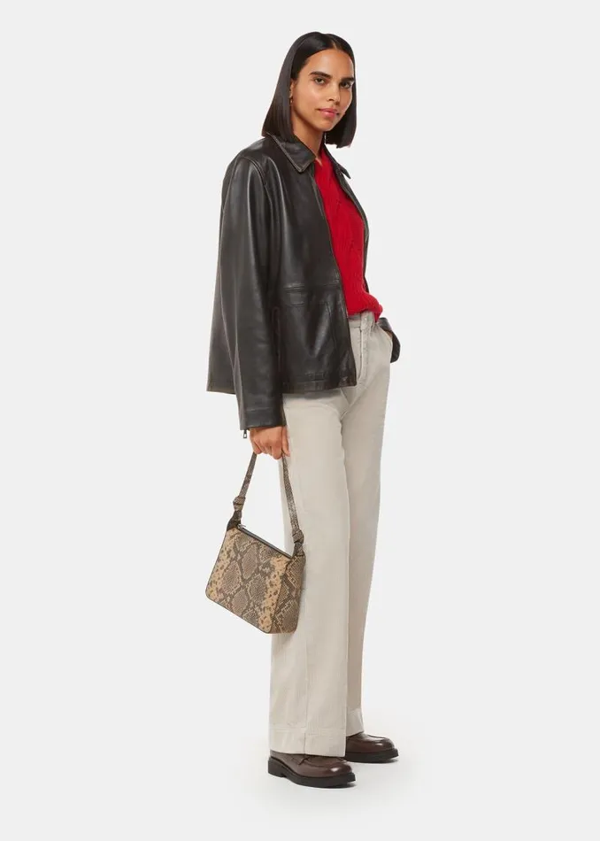 Whistles Pants Cream Wide Leg Cord Jean 8211 Women