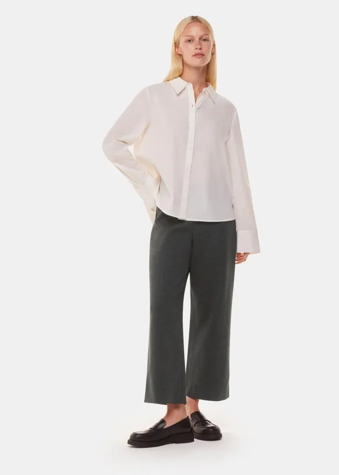 Whistles Pants Grey Marl Camilla Wide Leg Pants 8211 Women