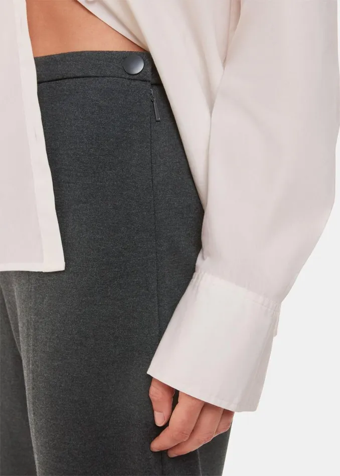 Whistles Pants Grey Marl Camilla Wide Leg Pants 8211 Women