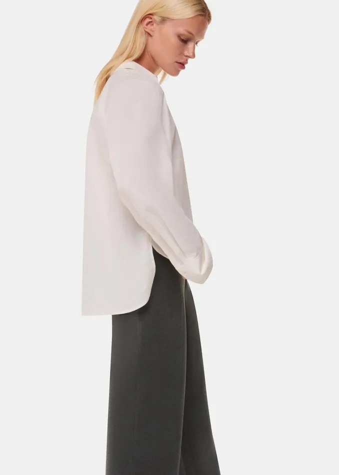 Whistles Pants Grey Marl Camilla Wide Leg Pants 8211 Women