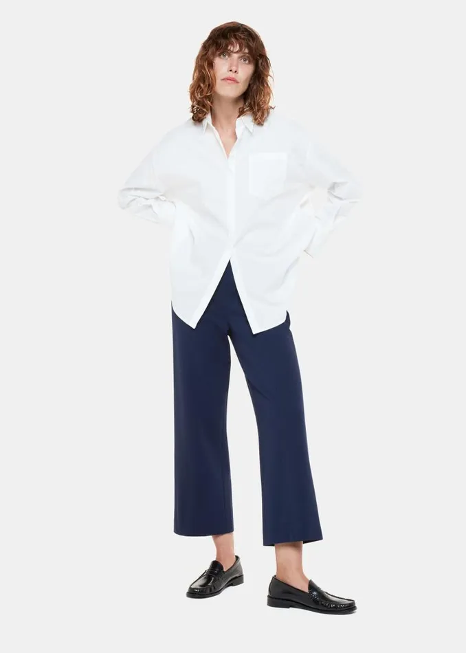 Whistles Pants Navy Camilla Wide Leg Pants 8211 Women