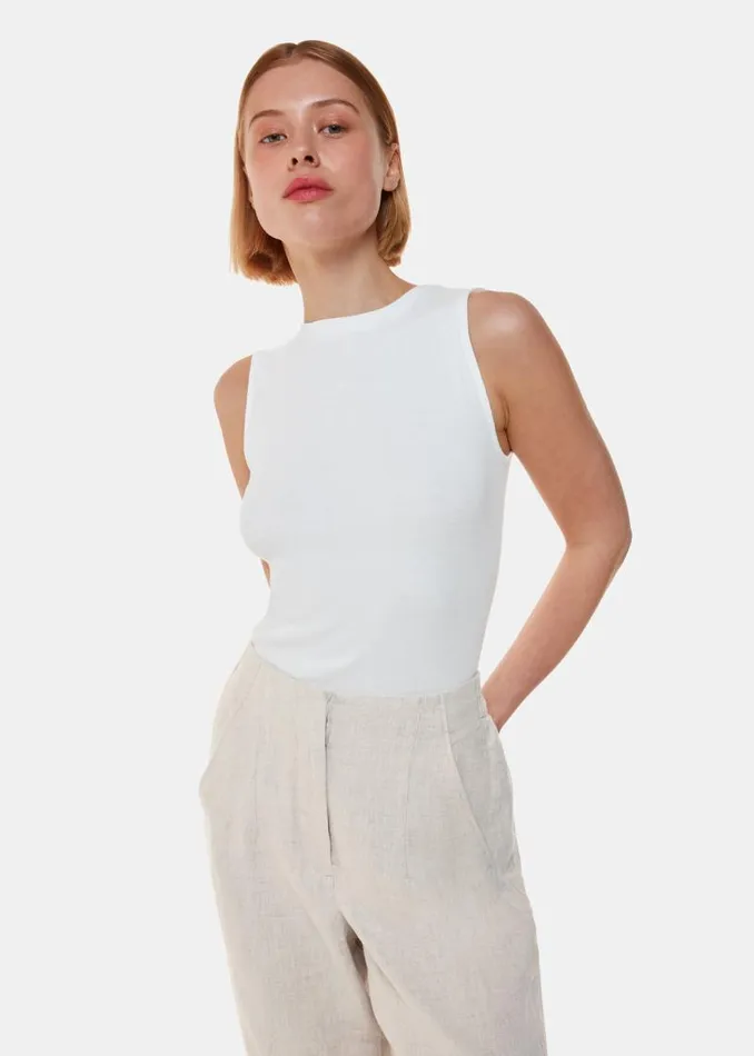 Whistles Pants Oatmeal Linen Barrel Leg Pants 8211 Women