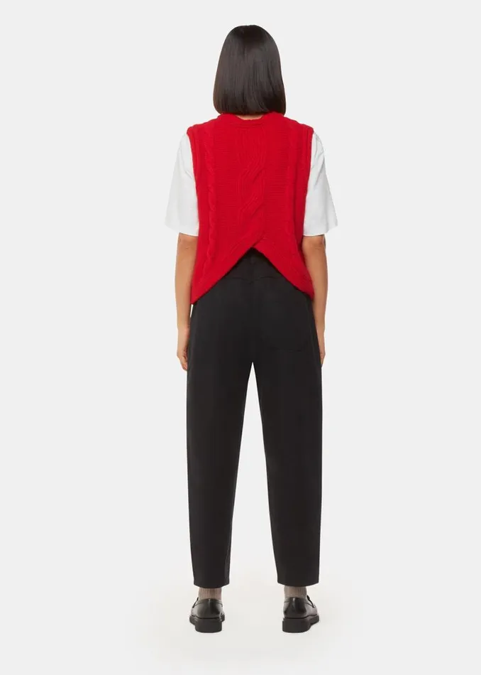 Whistles Pants Solid Black Tessa Casual Pants 8211 Women