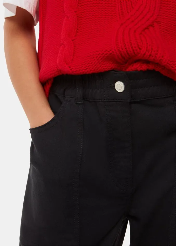 Whistles Pants Solid Black Tessa Casual Pants 8211 Women