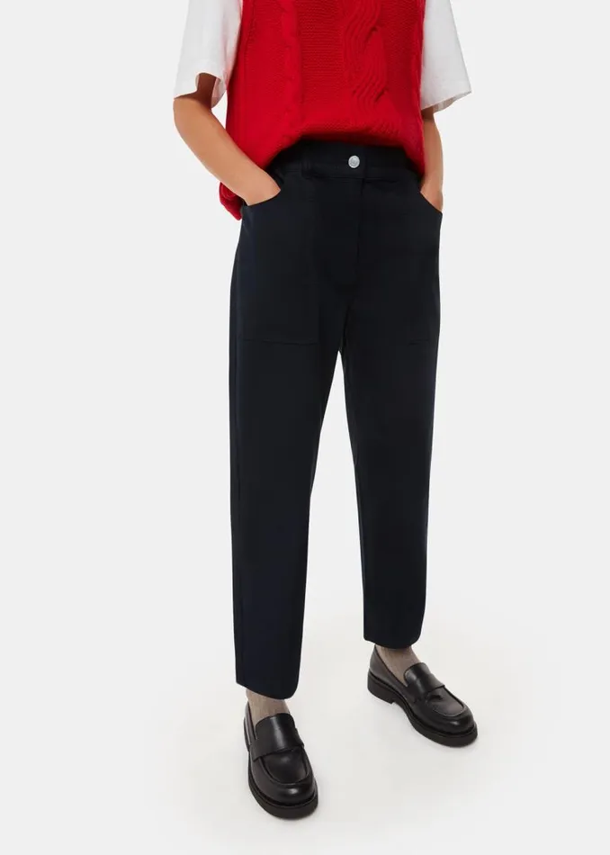 Whistles Pants Solid Black Tessa Casual Pants 8211 Women