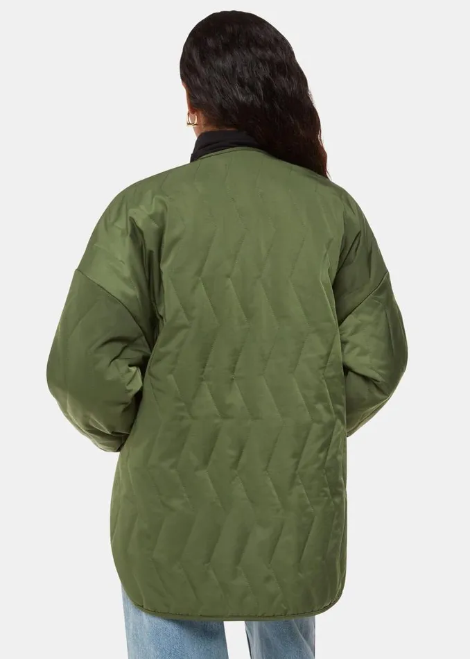 Whistles Petite Coats and Jackets Khaki Petite Esther Quilted Coat 8211 Women