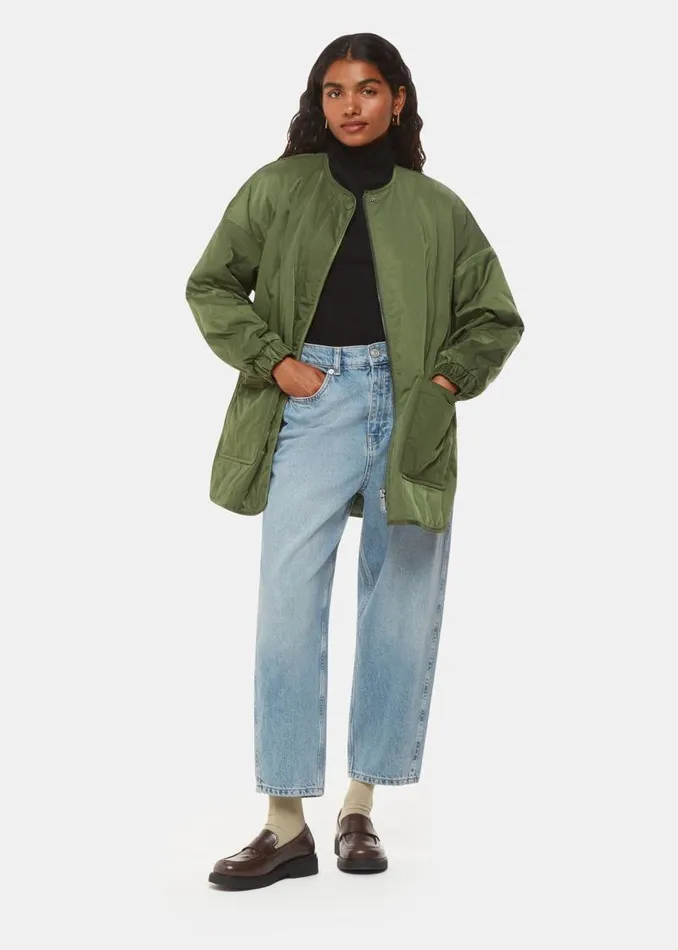 Whistles Petite Coats and Jackets Khaki Petite Esther Quilted Coat 8211 Women