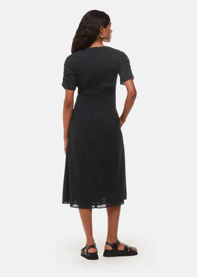 Whistles Petite Dresses and Jumpsuits Black Petite Avery Smocked Dress 8211 Women