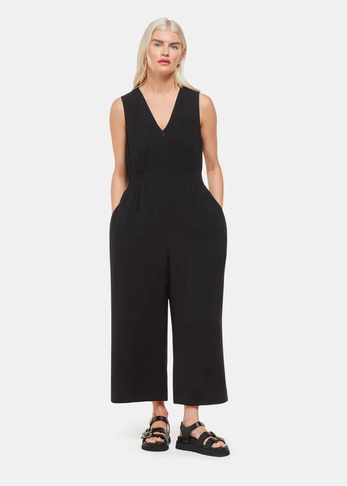 Whistles Petite Dresses and Jumpsuits Black Petite Remmie Jumpsuit 8211 Women