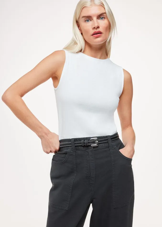 Whistles Petite Pants and Jeans Black Petite Tessa Casual Pants 8211 Women